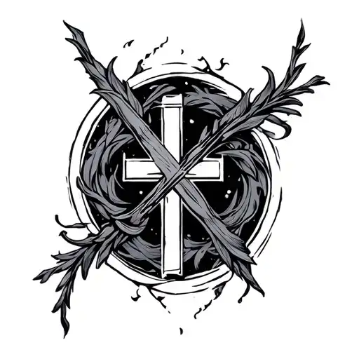 Anime Cross tattoo design idea