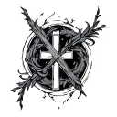 Anime Cross tattoo design idea