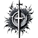 Anime Cross tattoo design idea
