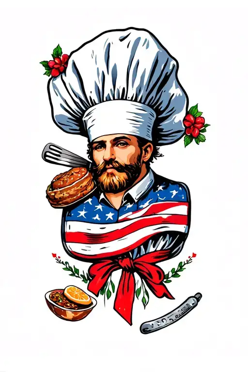 culinary patriotic tattoo tattoo design idea