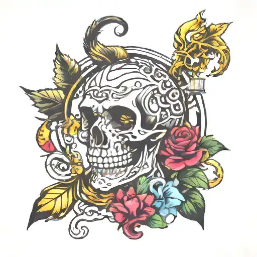 thug life tattoo design idea