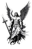 Archangel Michael Warrior tattoo design idea