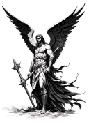 Archangel Michael Warrior tattoo design idea