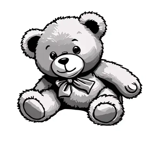 teddy bear tattoo design idea