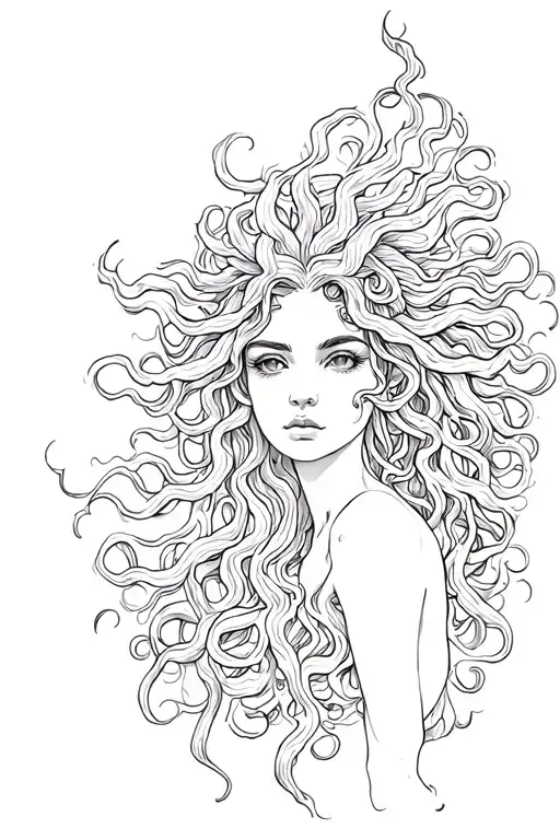 Bohemian Medusa tattoo design idea