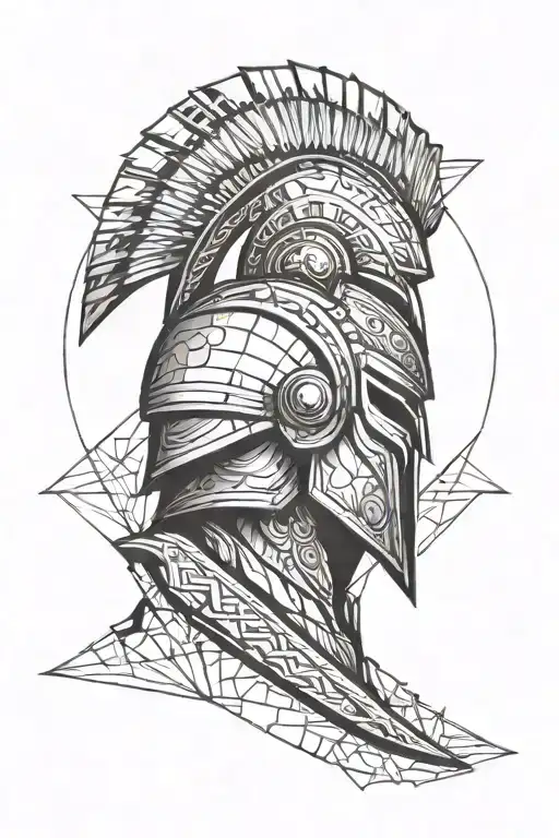spartan warrior tattoo design idea