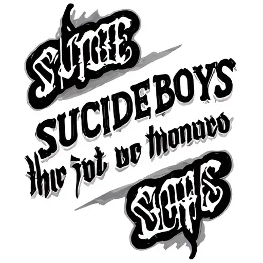 suicideboys related quote tattoo design idea