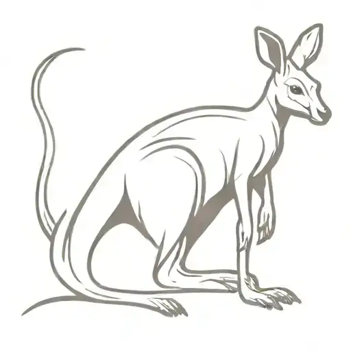 Kangaroo stock vector. Illustration of australian,  traffic sign tattoo design idea