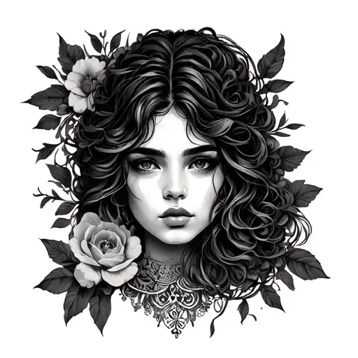 Gemini Bohemian tattoo design idea