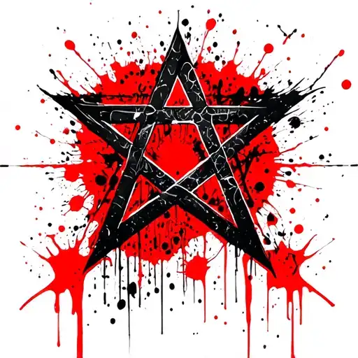 pentagram tattoo design idea
