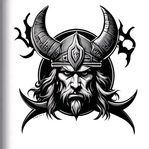 Viking Tribal tattoo for Gemini man tattoo design idea
