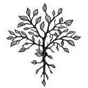Smooth, branching lines like soft energy veins or delicate roots. Organic and calm, no shading, natural anatomical flow. tattoo design idea