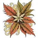 marijuana leaf tattoo design idea