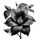 Clematis tattoo design idea