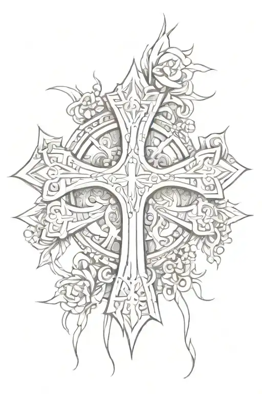 irish cross tattoo tattoo design idea