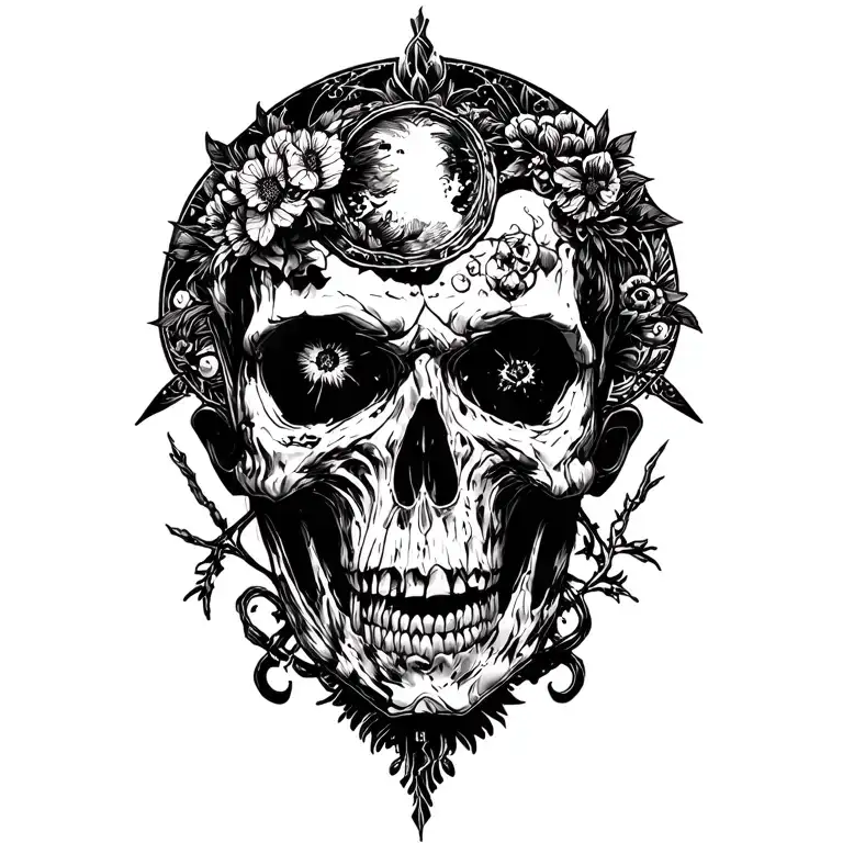 "Nothing Lux Sine Umbra" Crime Syndicate tattoo design idea