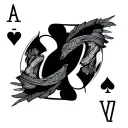 7 and 2 cards tattoo design idea