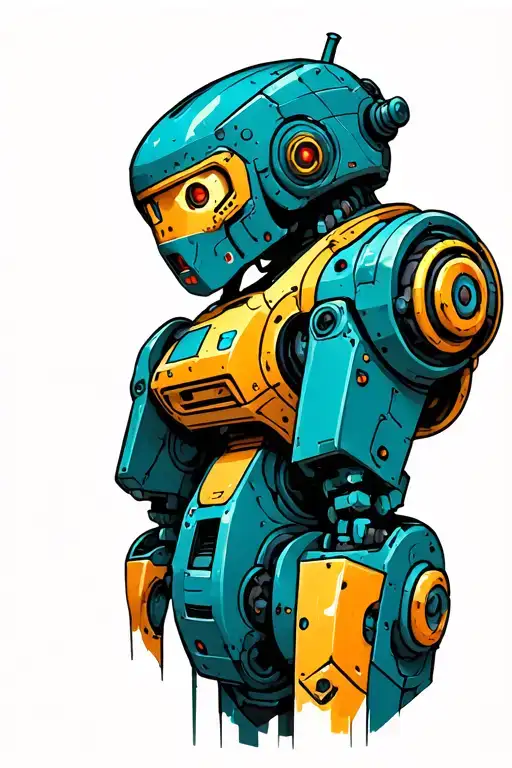 mech robot inspired tattoo design idea