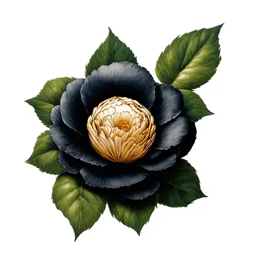 camellia omamori tattoo design idea