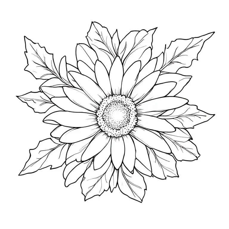 daisy, narcisus, holly berry flower intertwined tattoo design idea