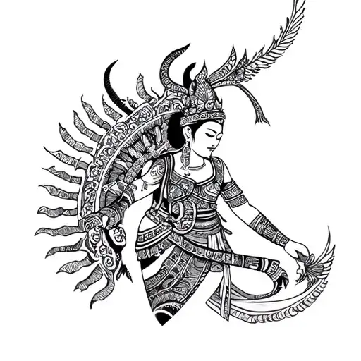 Thai Warrior tattoo design idea