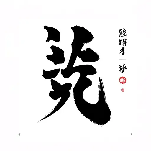 Minimalist black ink Japanese kanji '愛' tattoo on male wrist, bold calligraphy style, strong brush strokes, sharp edges, tattoo design idea