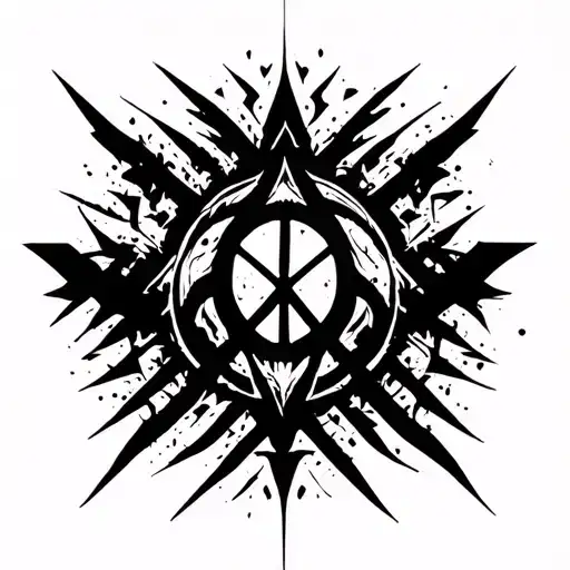 existential,niahlistic,chaotic , anarchy,peace and contradiction tattoo design idea