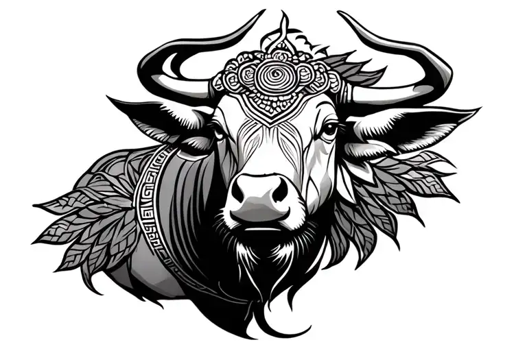 carabao Thai traditional style tattoo tattoo design idea