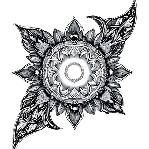 infinite consciousness mandala tattoo design idea