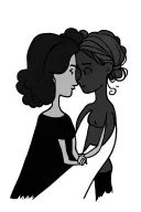 stick figure couple holding hands tattoo design idea