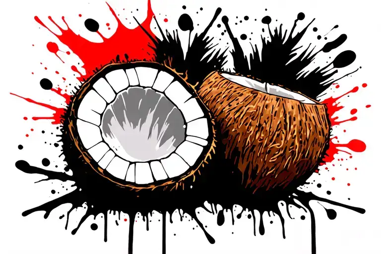 Coconut tree tattoo design idea