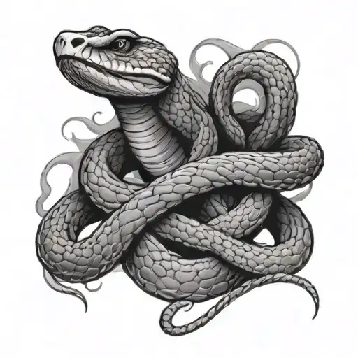 Evil Snake tattoo design idea