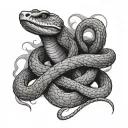 Evil Snake tattoo design idea