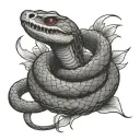Evil Snake tattoo design idea