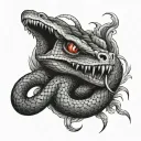 Evil Snake tattoo design idea
