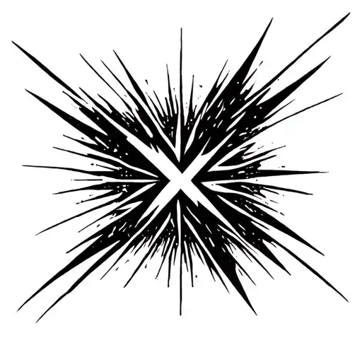 air japanesse pattern inspired in thunders striking in the background tattoo design idea