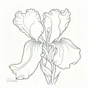 Iris flower tattoo design idea