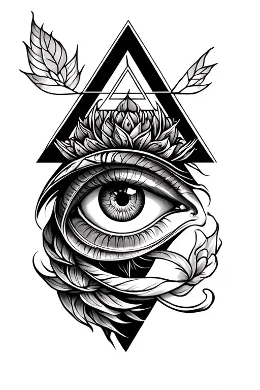 visayan tattoo with modern twist of eye of providence tattoo design idea
