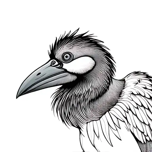 shoebill tattoo design idea