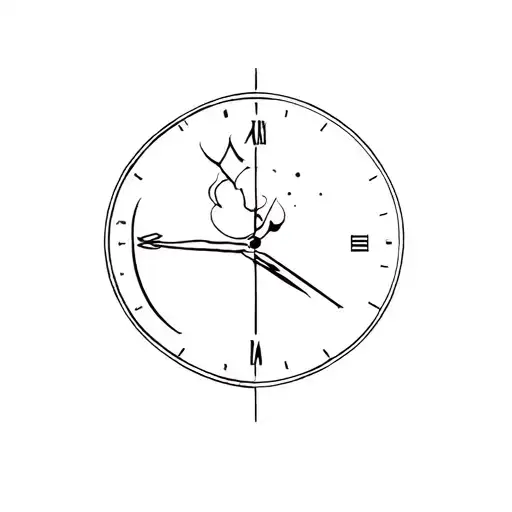 FATHER AND TIME tattoo design idea