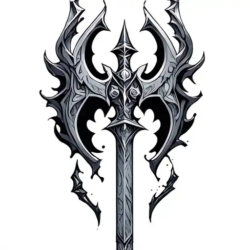 Kingdom Hearts Keyblade tattoo design idea