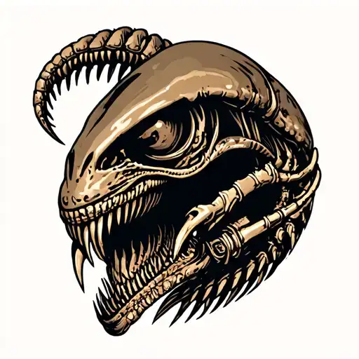 xenomorph tattoo design idea