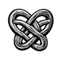 Celtic love knot intertwined tattoo design idea