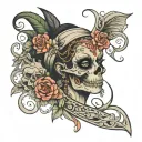 New Orleans voodoo women tattoo design idea