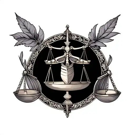 Cute Libra tattoo design idea