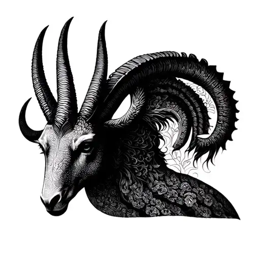 Libra Capricorn tattoo design idea