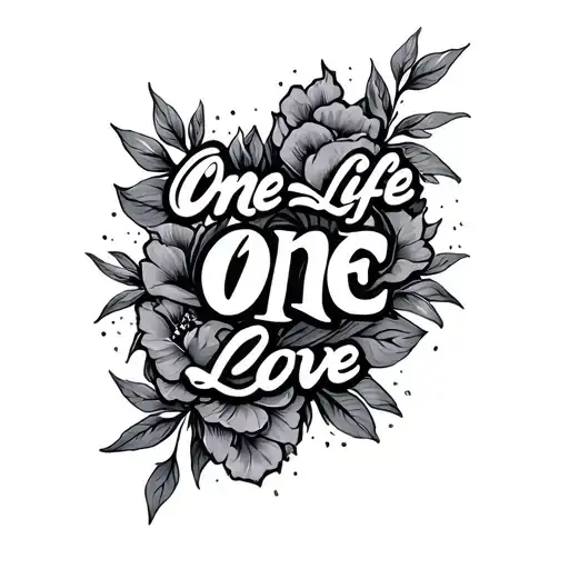One Life One Love tattoo design idea