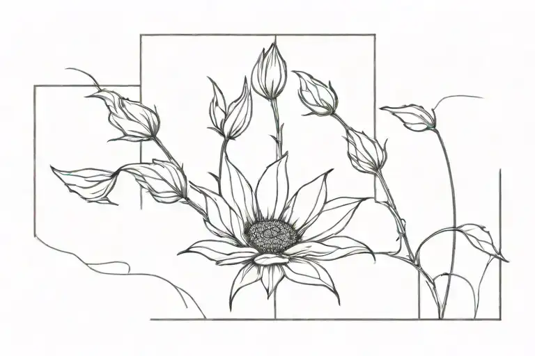 black sunflower seeds drifting away transforming tattoo design idea