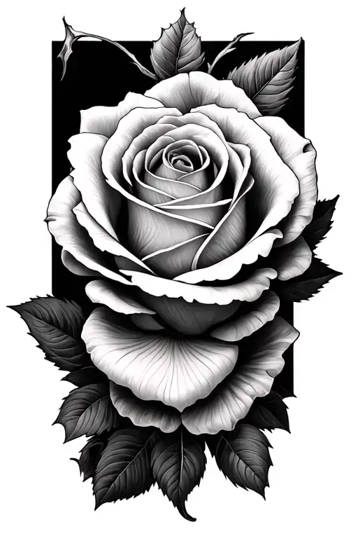 cover-up tattoo featuring one large, realistic rose with layered petals, placed centrally. twelver shia themed tattoo design idea