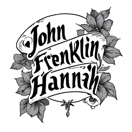 "John Franklin Hannah" memorial tattoo tattoo design idea
